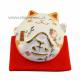 Japonsk koka tst Maneki Neko Lucky Cat pokladnika 6 cm