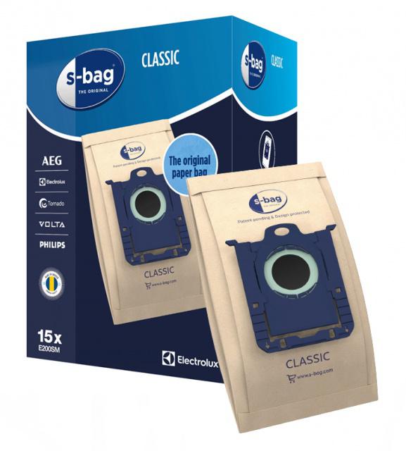Sáčky Electrolux s-Bag Classic E200M pro ELECTROLUX 600 EB61H6SW Hygienic 15ks MegaPack