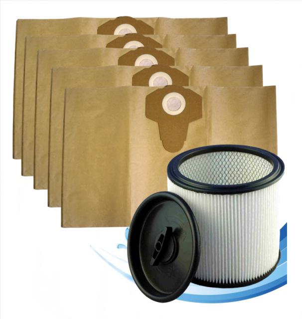 Filtr a papírové sáčky pro LIDL PNTS 1300/1400/1500 Parkside 1+5ks