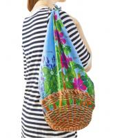 Japonsk tek Furoshiki 97 x 97 cm Flower Bag