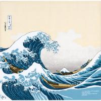 Japonsk tek Furoshiki Great Wave, 50 x 50 cm