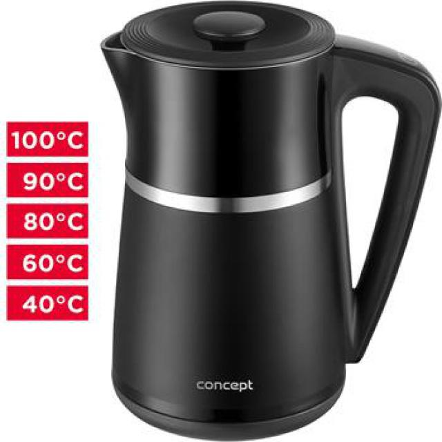 Fotografie Rychlovarná konvice s regulací teploty Concept RK3100, 1,7 l