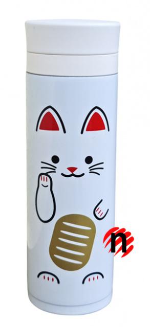 Hakoya nerezová termoska Maneki Neko 300ml bílá