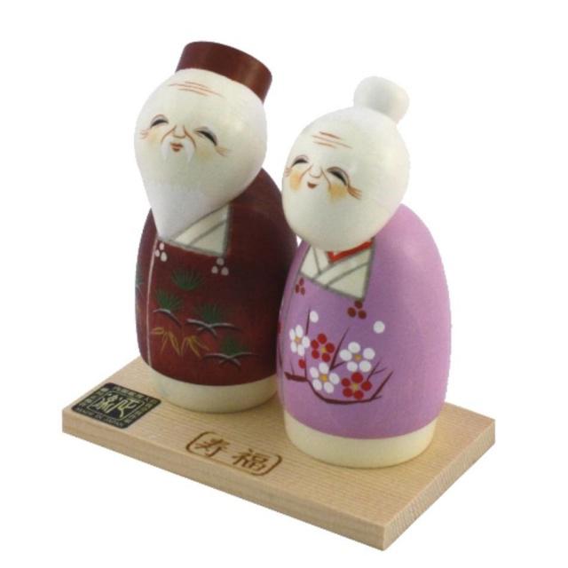 Japonské panenky Kokeshi Jufuku Nekonečné štěstí 13 cm