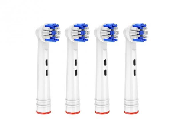 Fotografie NK15 Náhradní hlavice Koma pro elektrické zubní kartáčky Braun Oral-B Precision Clean, 4 ks