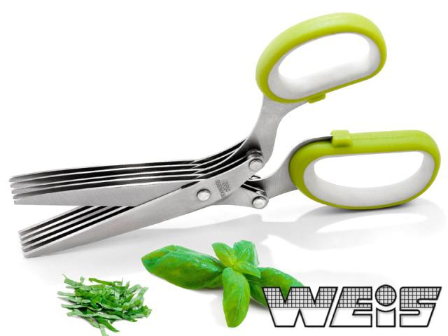 Fotografie Nůžky na bylinky s čistícím hřebenem - WEIS