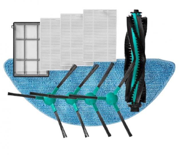 Fotografie Filtry, kartáče a mop pro robotický vysavač NEDIS WIFIVCL001CBK 10ks